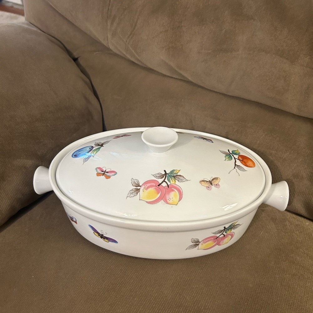 Oval Casserole with Lid Oven to Table Cookware Fruit Design 7243 Andrea by Sadek